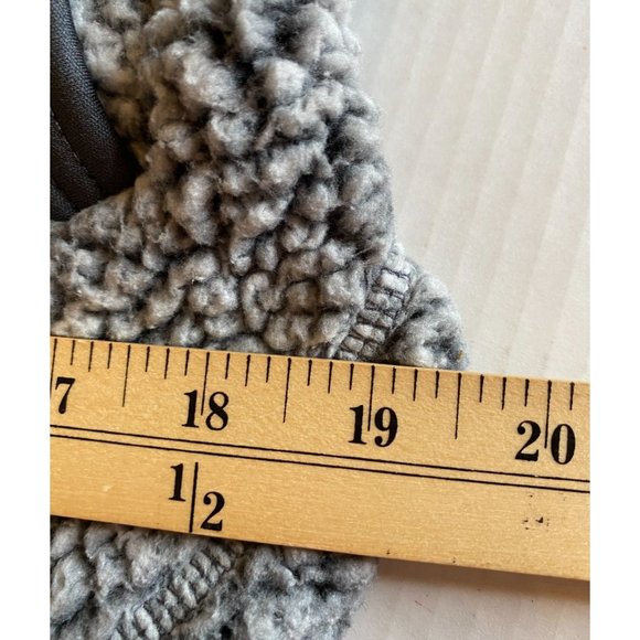 Cozy Sherpa Womens Grey 1/4 Zip Sherpa Sweatshirt with Piping Size M Outdoor - Picture 10 of 11